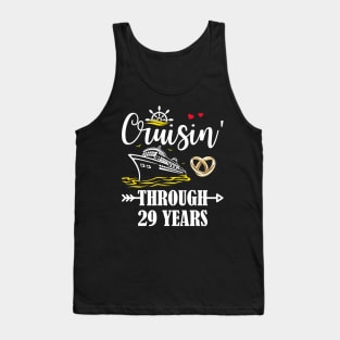 Cruising Through 29 Years Family 29th Anniversary Cruise Couple Tank Top